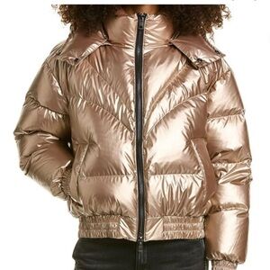 All Saints Metallic Puffer Jacket
